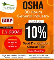 Limited time offer OSHA 30 hours course in Jubail