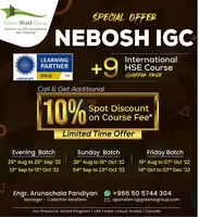 Green world's Exclusive offer on NEBOSH IGC Course in Yanbu