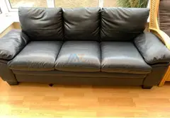 3 Seater Leather Sofa - Hardly Used. In Excellent Condition