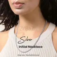 Silver Initial Necklace - 1