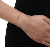 Cross silver bracelet