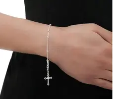 Silver bead bracelet