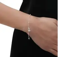 Silver bead bracelet