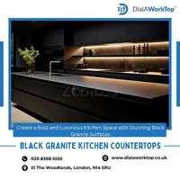 Granite Kitchen Countertops Black | DialAWorkTop