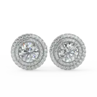 Fantasia Round Diamond Halo Earrings for Sale - 1