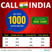 International Calling Card Call India from USA with AmanTel