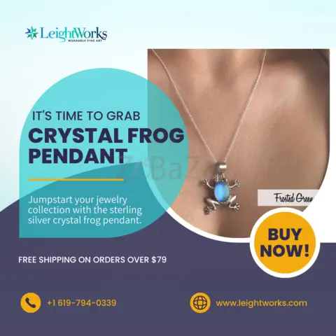 Shop Online Crystal Frog Pendant By Leightworks - 1/1
