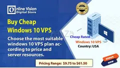 Buy Cheap Windows 10 VPS Hosting Plans from Online Vision Digital Store - 1