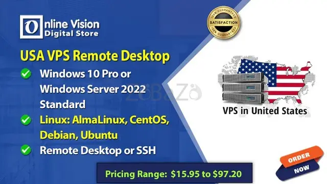 USA VPS Remote Desktop - Online Vision Digital Store - 1