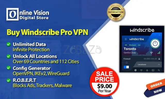 Unleash the Web with Windscribe Pro VPN: Secure, Private, Unlimited (Limited-Time Offer!) - 1