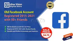 Buy Old Facebook Account with 50+ Friends - Online Vision Digital Store - 1