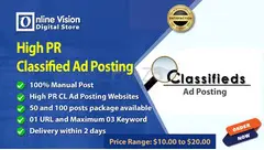 High PR Classified Ads Posting Services - Online Vision Digital Store - 1