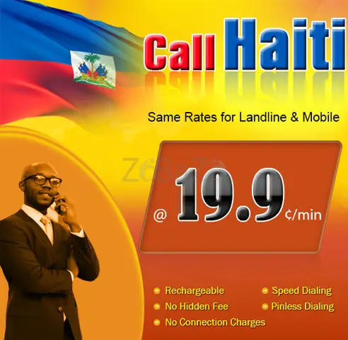 Cheap calling Haiti | Call Haiti | International Phone cards Haiti from Amantel - 1