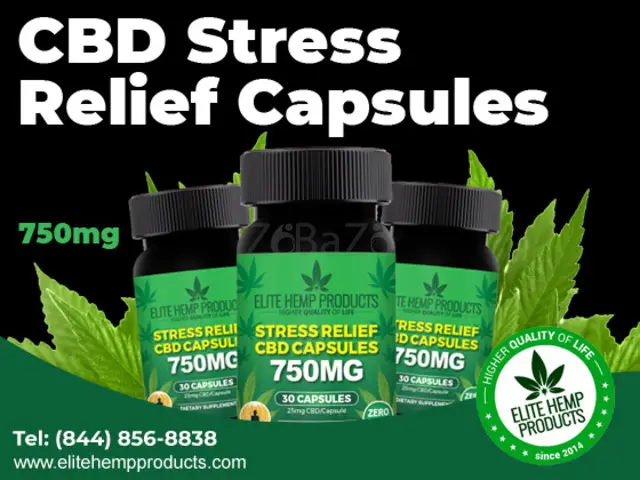 Stay Relief with CBD Stress Relief Capsule - Elite Hemp Products - 1