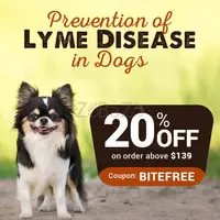 Prevention of Lyme Disease in Dogs: Get 20% Off on Orders Above $139 @BestVetCare