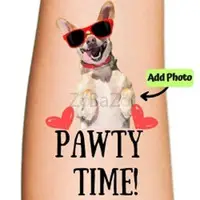 Custom Dog Birthday Temporary Tattoos - Personalize Your Pup's Party! - 1