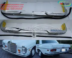 Mercedes W108 and W109 bumpers (1965-1973) by stainless steel - 1