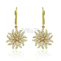 Vivaan's Sunflame Diamond Earrings -18K Yellow Gold Elegance for a Brighter Future — VIVAAN - 1
