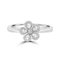 VIVAAN Chamomile Flower Ring: Rose Cut Diamond Elegance - 1