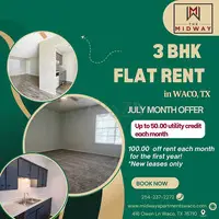 Spacious 3 Bedroom Apartment for Rent in Waco, TX