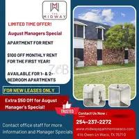Rent Modern 1 Bedroom Flats in Waco, TX – Midway Apartments