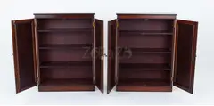 Pair Regency Revival Mahogany Cabinets c.1880
