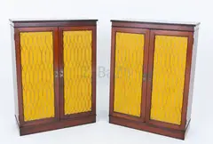 Pair Regency Revival Mahogany Cabinets c.1880