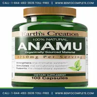 Anamu 1250 mg 100% Organically Grown 100 Capsules | Earth's Creation