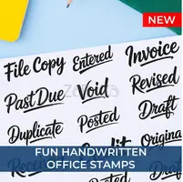 Handwritten Office Stamps Custom File for Professional Document Marking