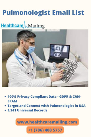 Where can I get a top-quality Pulmonologist Email List in the US? - 1/1