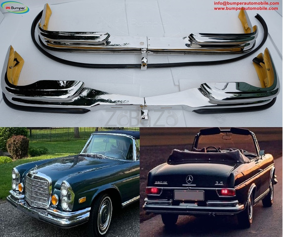 Mercedes W111 W112 low grille models 280SE 3,5L V8 Coupe/Cabriolet bumpers (1969-1971) - 1/3