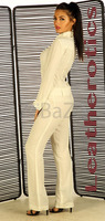 Buy Tight Fitting Suit Off White Linen Cotton Catsuit/Jumpsuit/Playsuit - 1