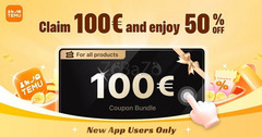 Temu 100€ coupon bundle and 30% off