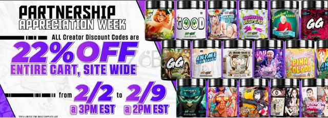 22% OFF SITEWIDE at Gamer Supps - 1